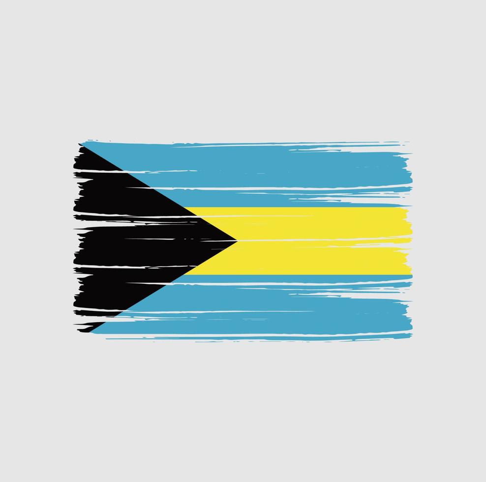 Bahamas Flag Brush Strokes. National Flag vector