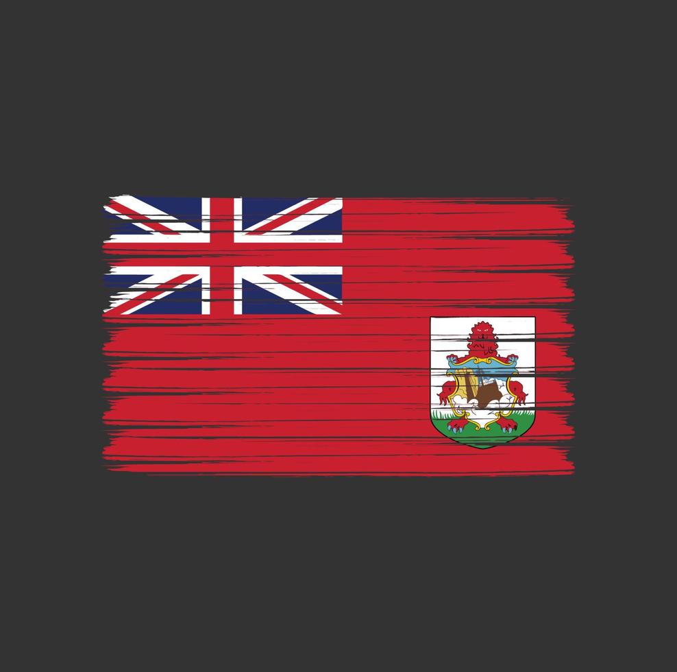 Bermuda Flag Brush Strokes. National Flag vector