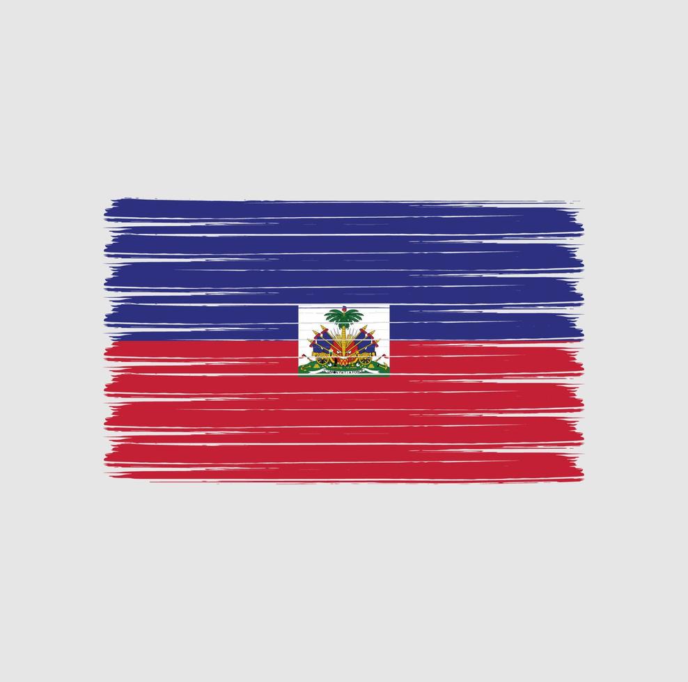 Haiti Flag Brush Strokes. National Flag vector