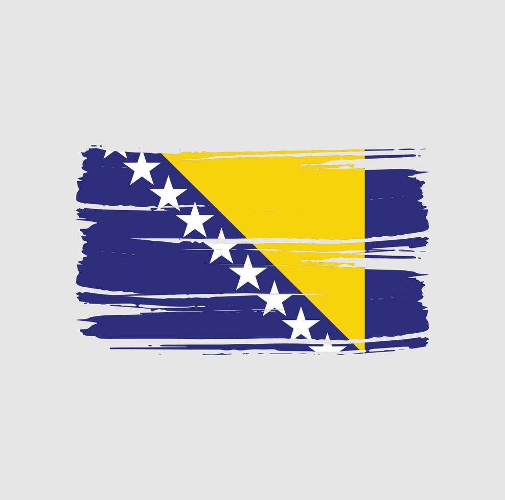 Bosnia Herzegovina Flag Brush. National Flag vector