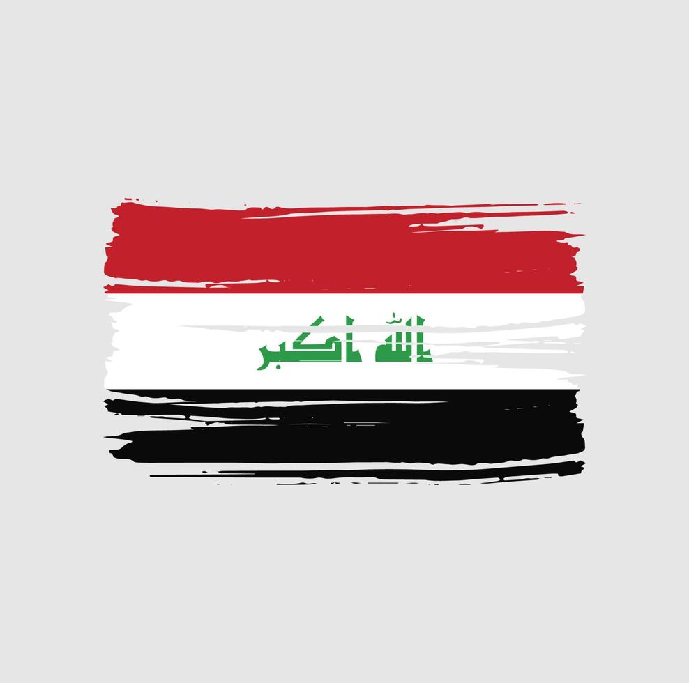 cepillo de la bandera de irak. bandera nacional vector