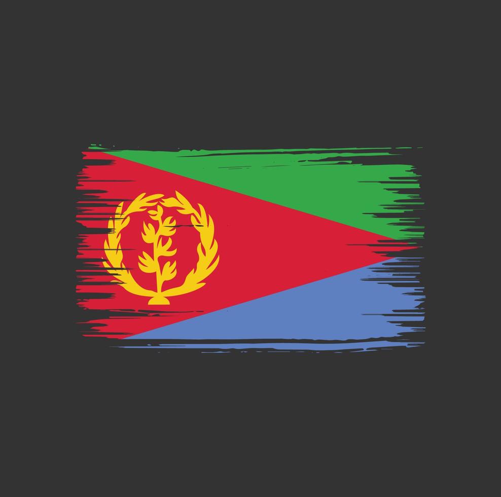 Eritrea Flag Brush Design. National Flag vector