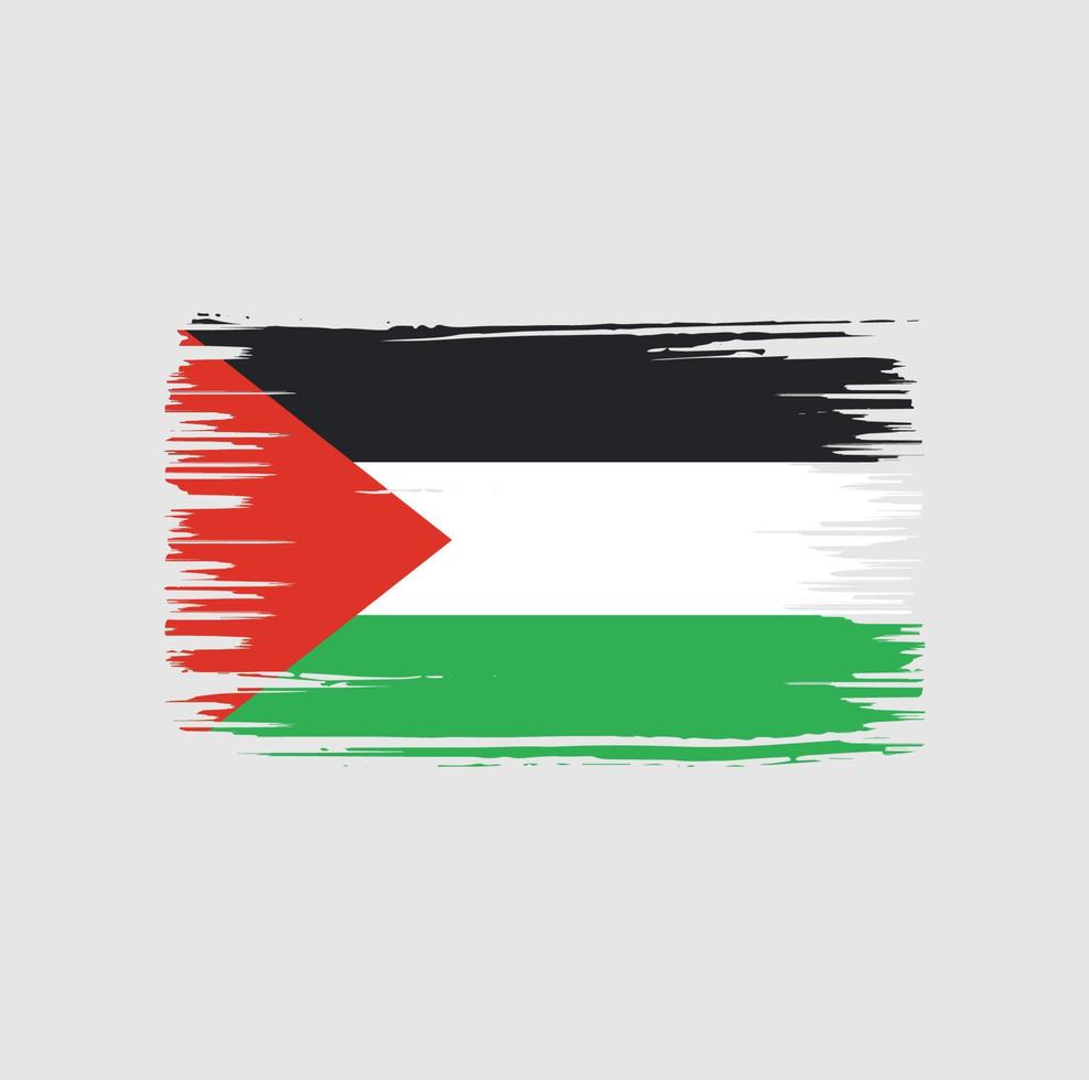 diseño de pincel de bandera palestina. bandera nacional vector