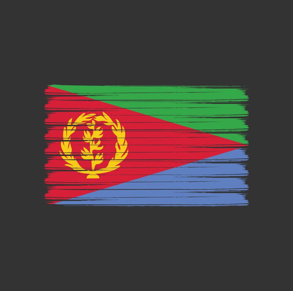 Eritrea Flag Brush Strokes. National Flag vector