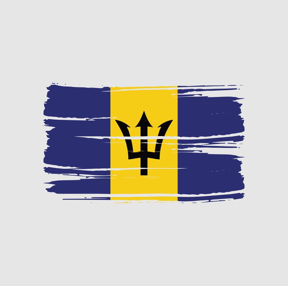 cepillo de bandera de barbados. bandera nacional vector