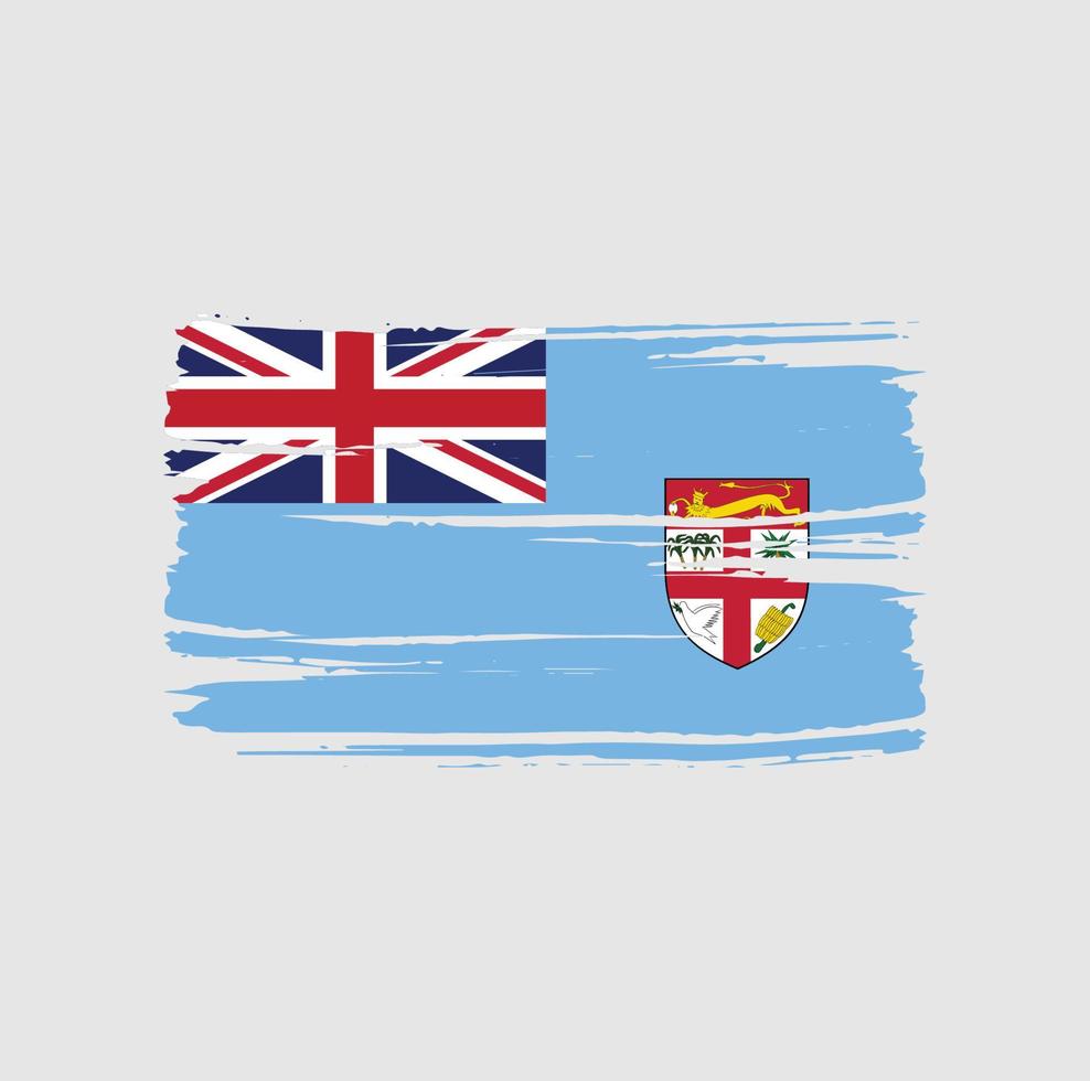 Fiji Flag Brush. National Flag vector