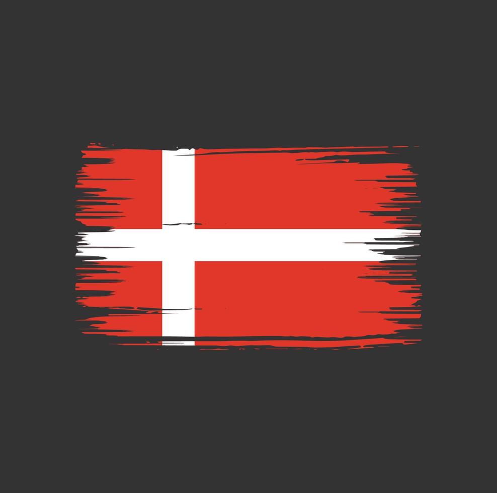 Denmark Flag Brush Design. National Flag vector