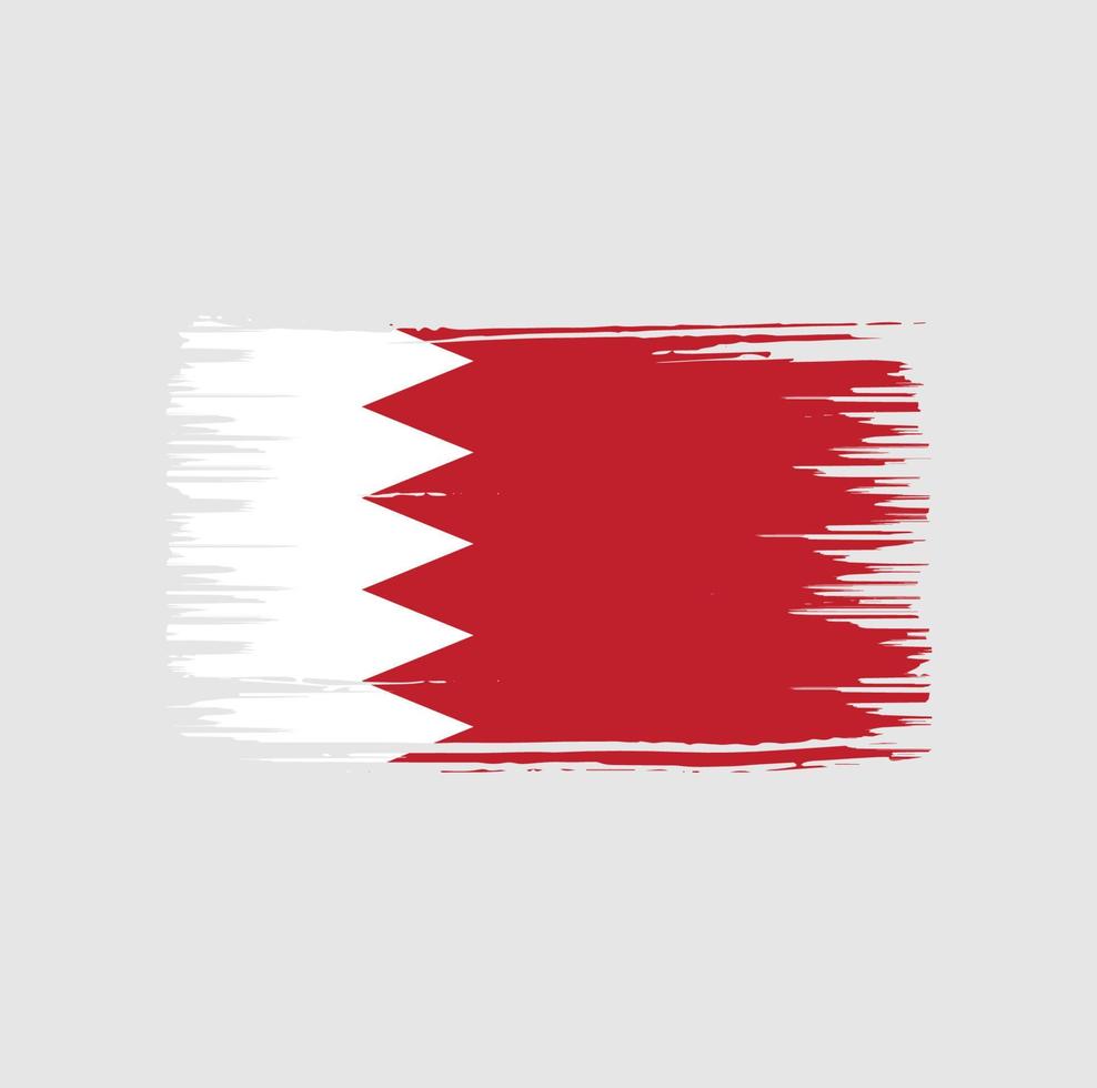 Bahrain Flag Brush Design. National Flag vector