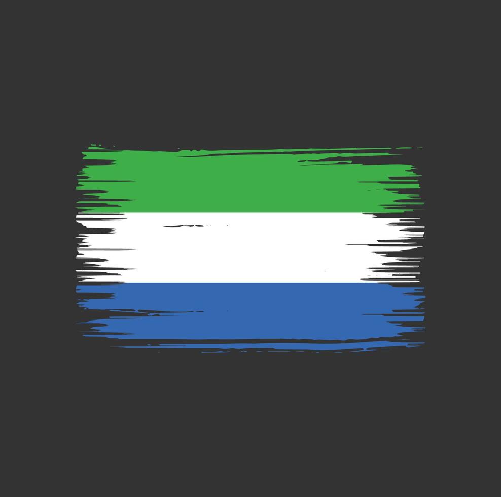 Sierra Leone Flag Brush Design. National Flag vector