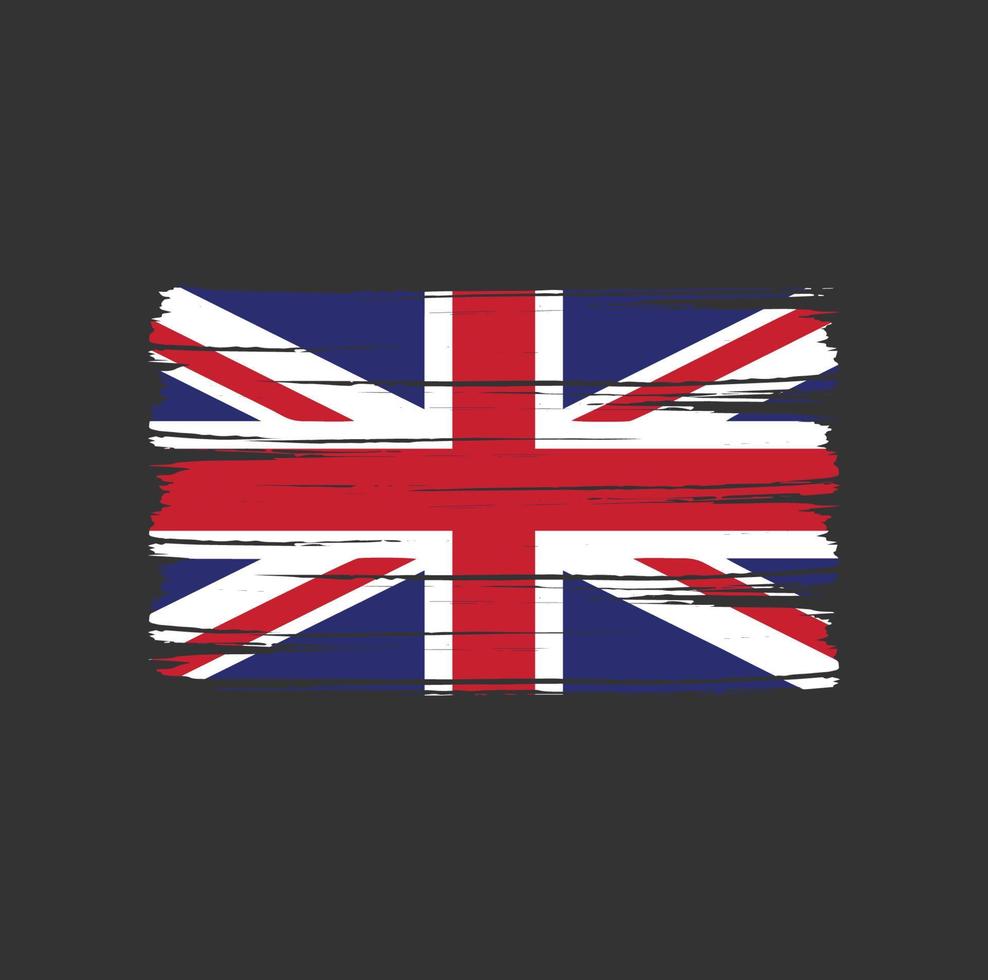 United Kingdom Flag Brush Strokes. National Flag vector