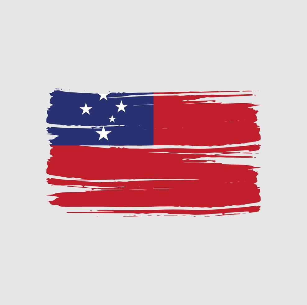 Samoa Flag Brush. National Flag vector
