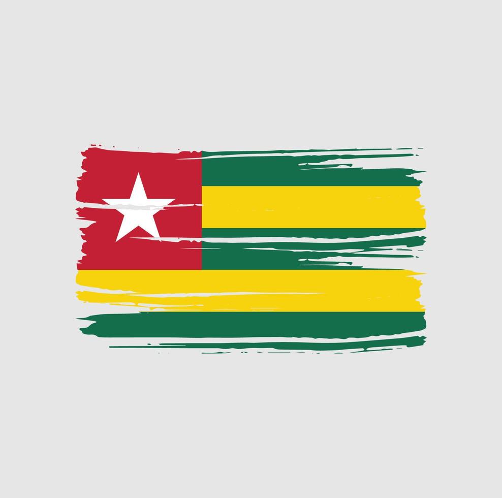Togo Flag Brush. National Flag vector