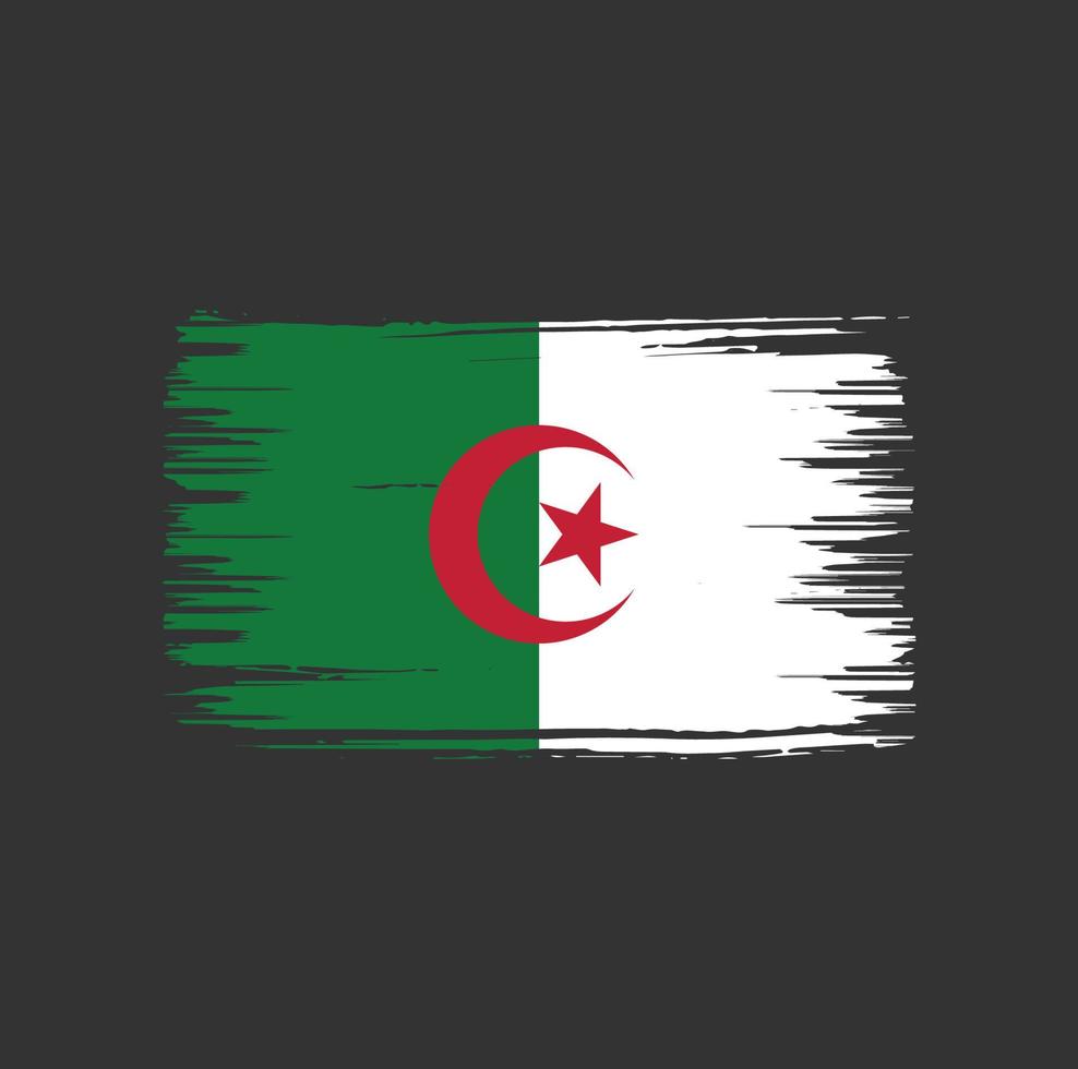 Algeria Flag Brush Design. National Flag vector