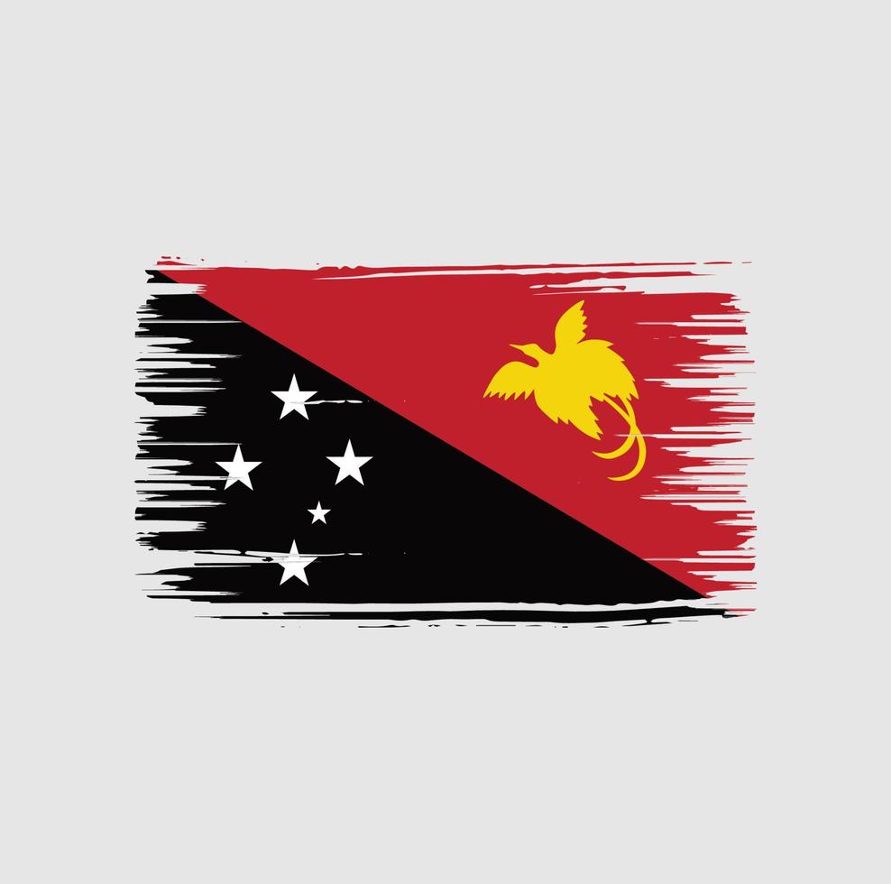 diseño de pincel de bandera de papúa nueva guinea. bandera nacional vector