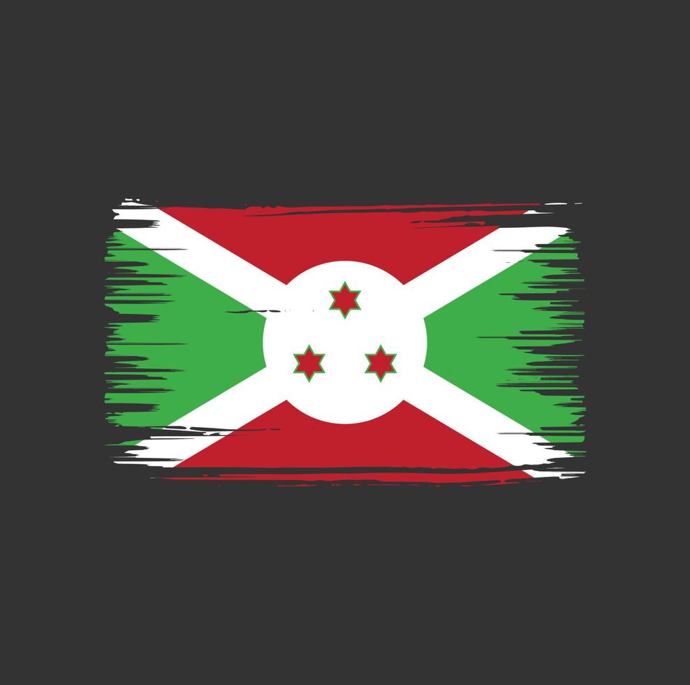 Burundi Flag Brush Design. National Flag vector