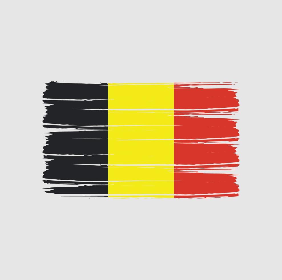trazos de pincel de bandera de bélgica. bandera nacional vector