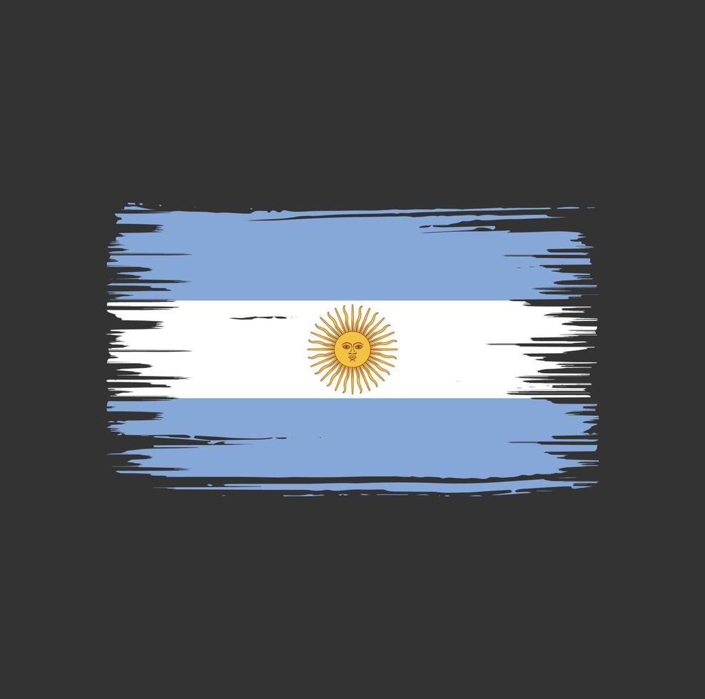 diseño de pincel de bandera argentina. bandera nacional vector