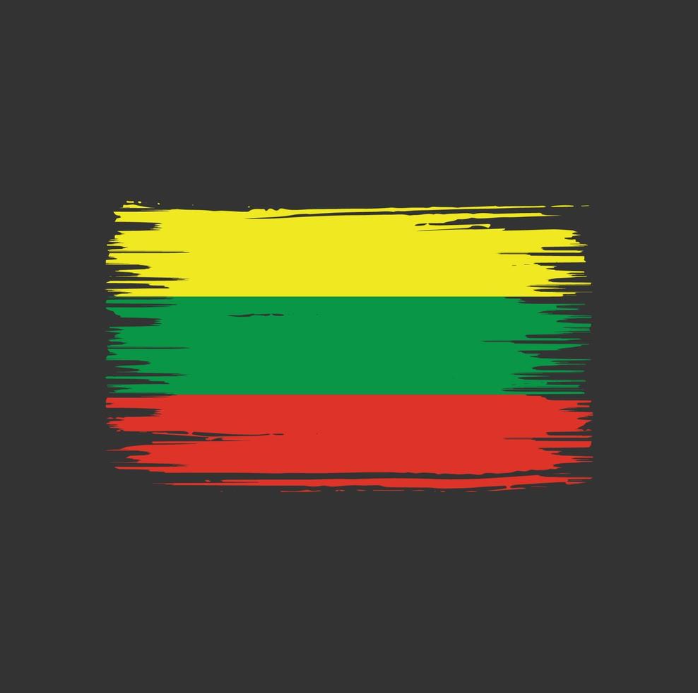 Lithuania Flag Brush Design. National Flag vector
