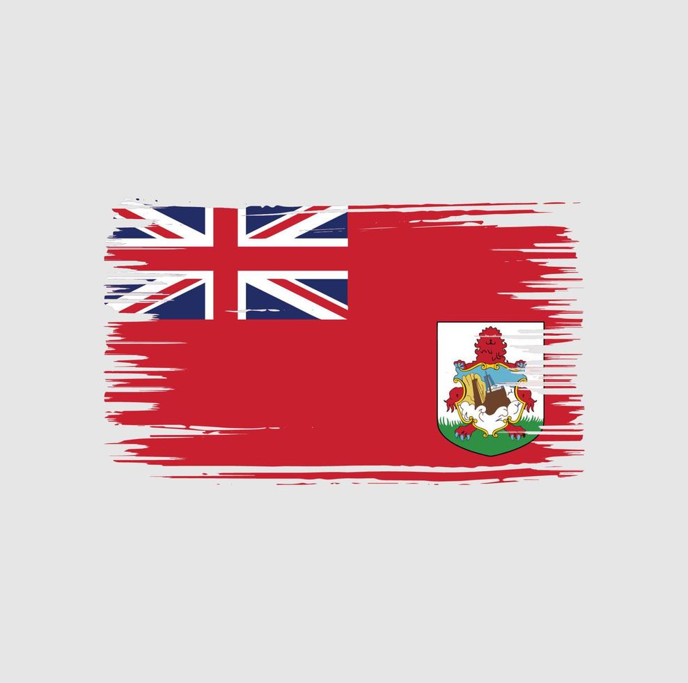 diseño de pincel de bandera de Bermudas. bandera nacional vector