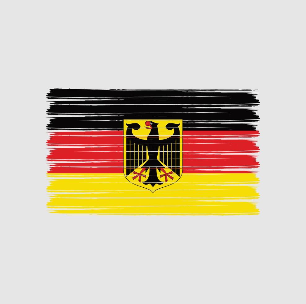 trazos de pincel de bandera de alemania. bandera nacional vector