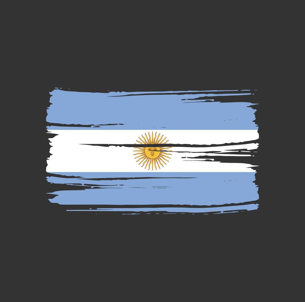 pincel de bandera argentina. bandera nacional vector