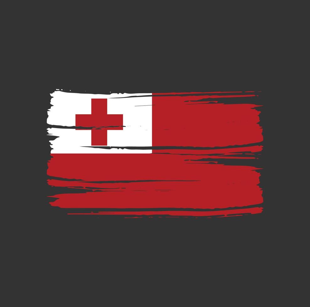 pincel de bandera de tonga. bandera nacional vector