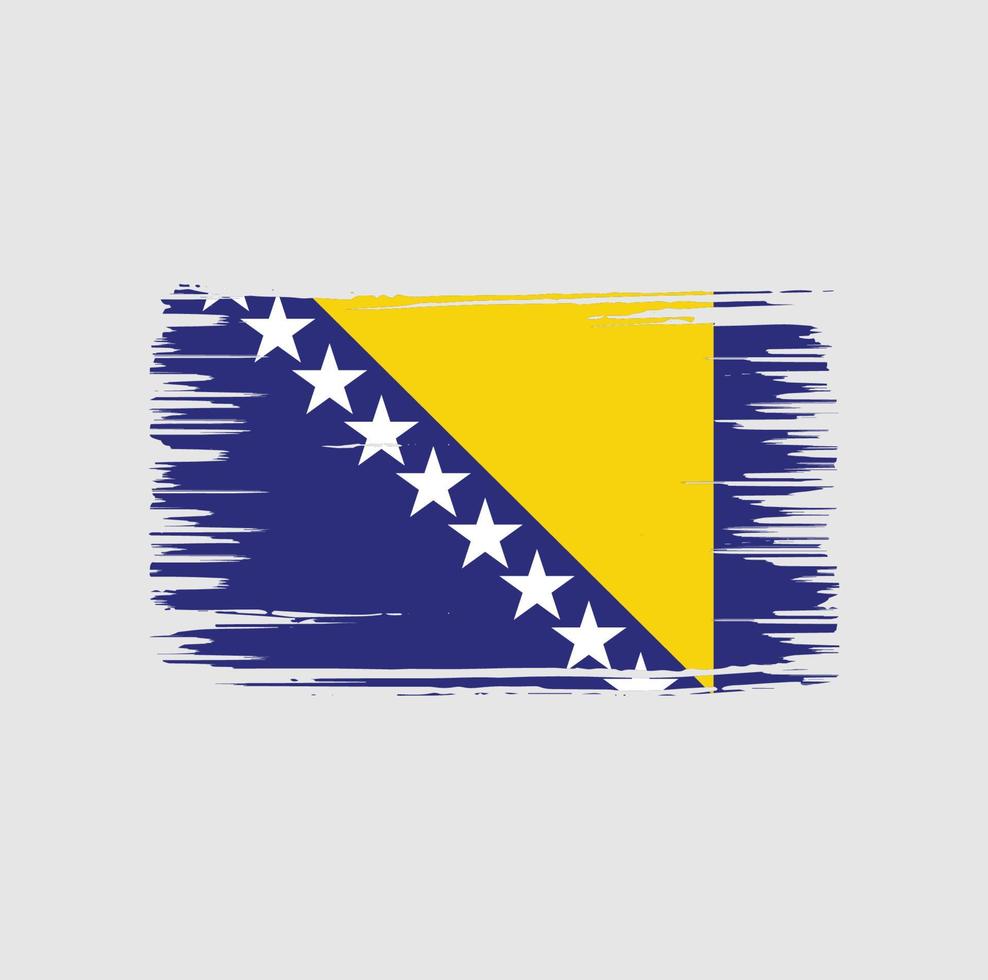 diseño de pincel de bandera de bosnia herzegovina. bandera nacional vector