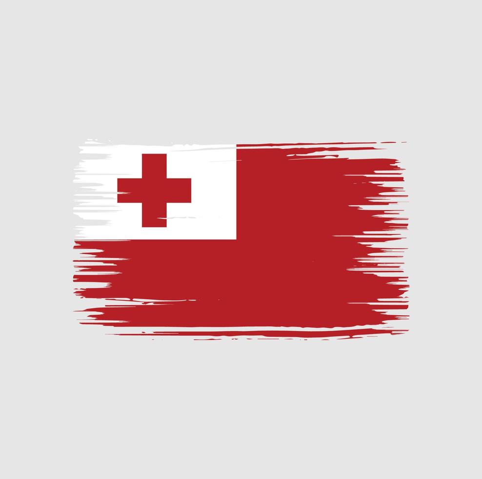 diseño de pincel de bandera de tonga. bandera nacional vector