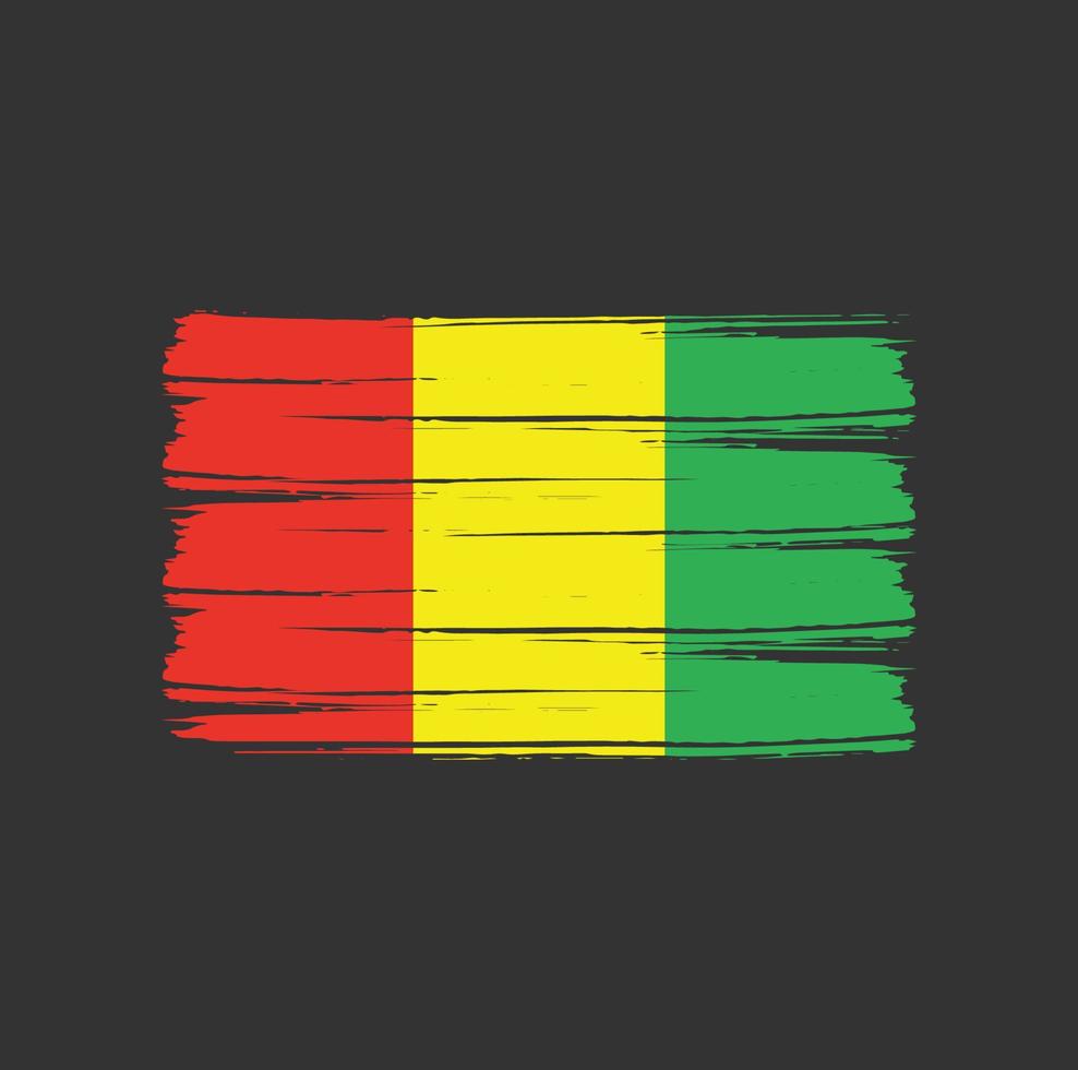 Guinea Flag Brush Strokes. National Flag vector