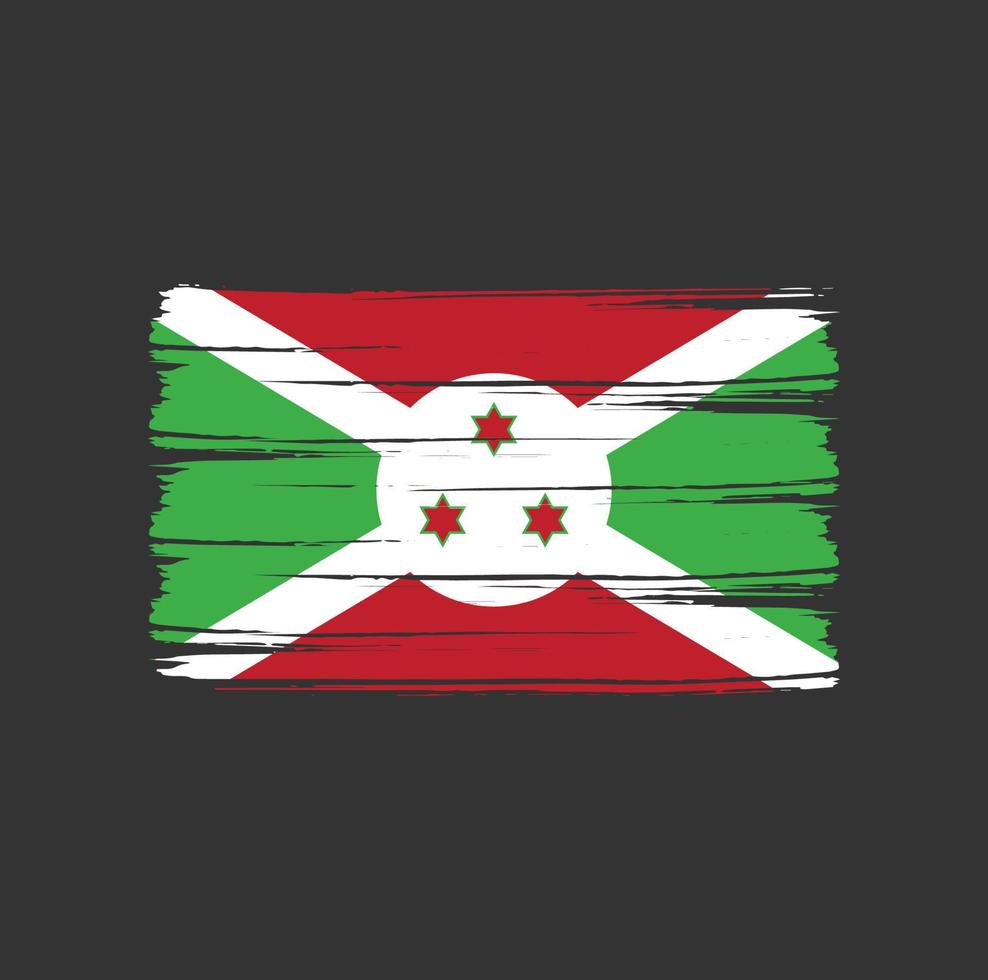 Burundi Flag Brush Strokes. National Flag vector