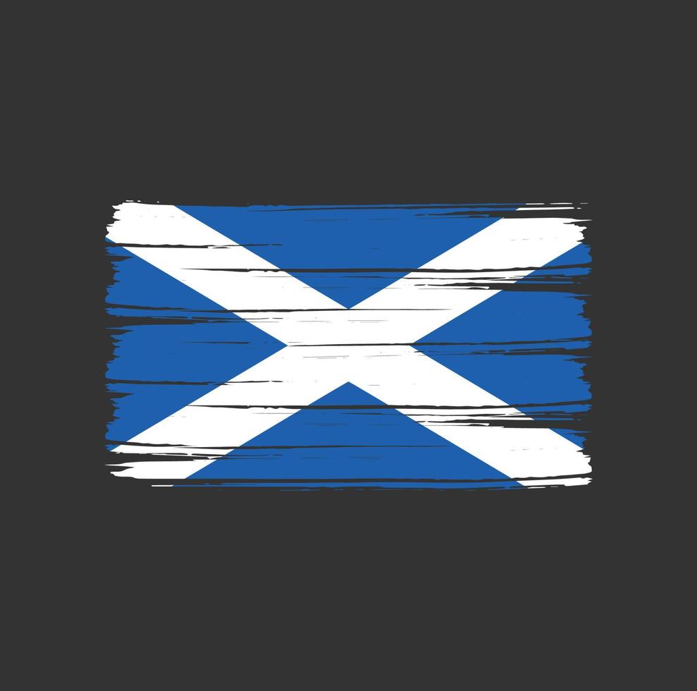 trazos de pincel de bandera de escocia. bandera nacional vector