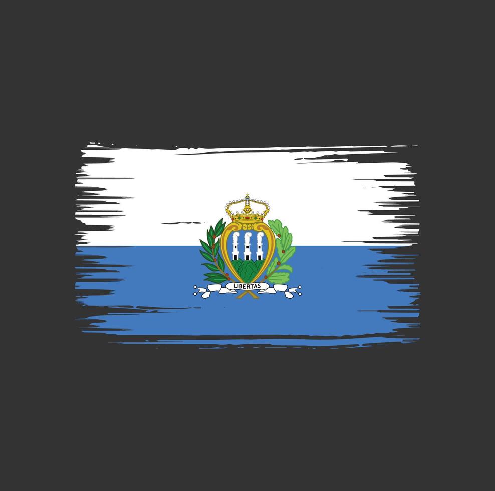 San Marino Flag Brush Design. National Flag vector