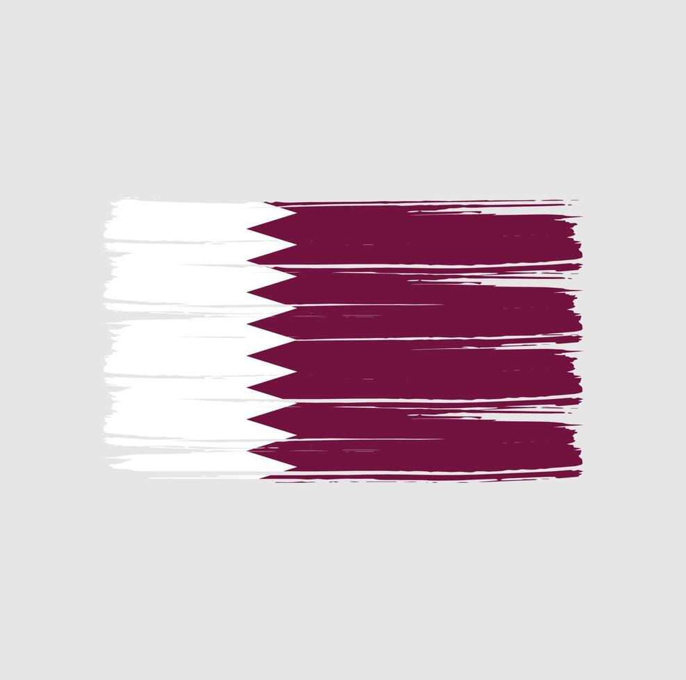 Qatar Flag Brush Strokes. National Flag vector