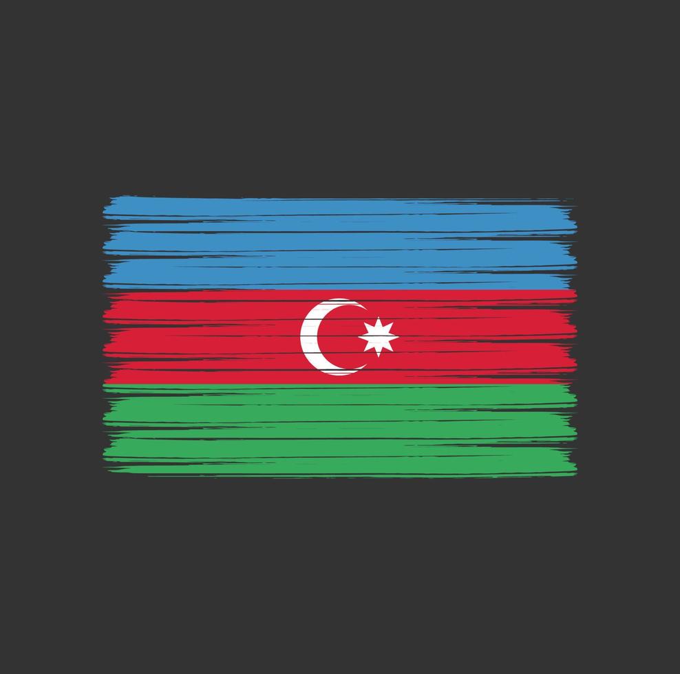 Azerbaijan Flag Brush Strokes. National Flag vector