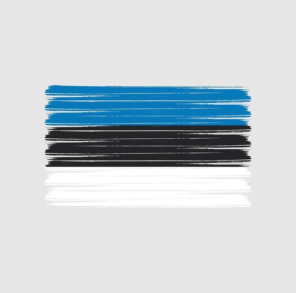 Estonia Flag Brush Strokes. National Flag vector