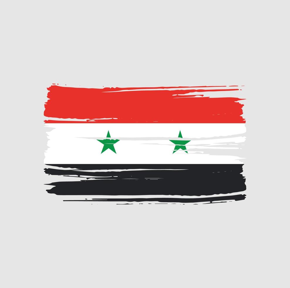 Syria Flag Brush. National Flag vector