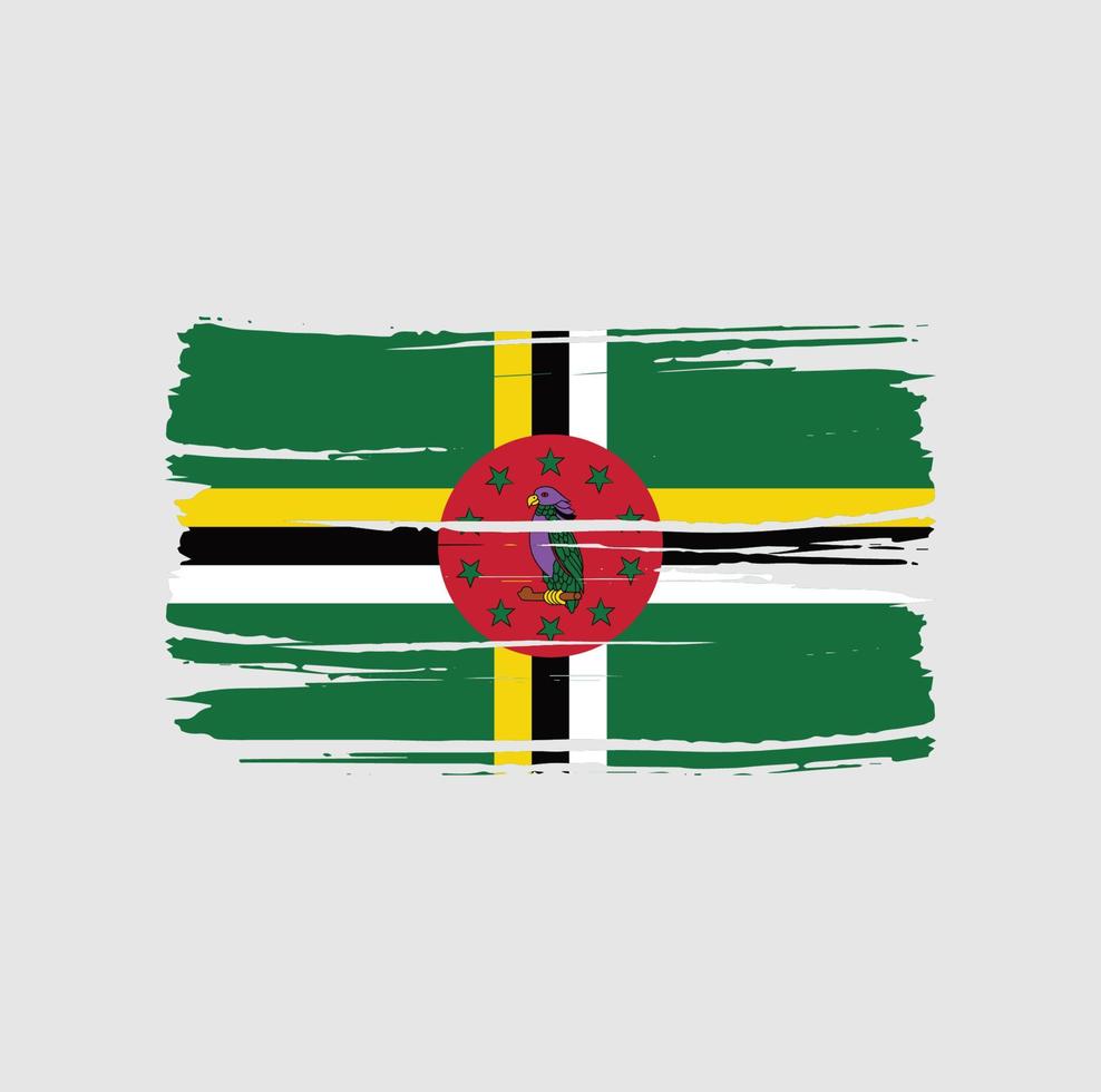 Dominica Flag Brush. National Flag vector