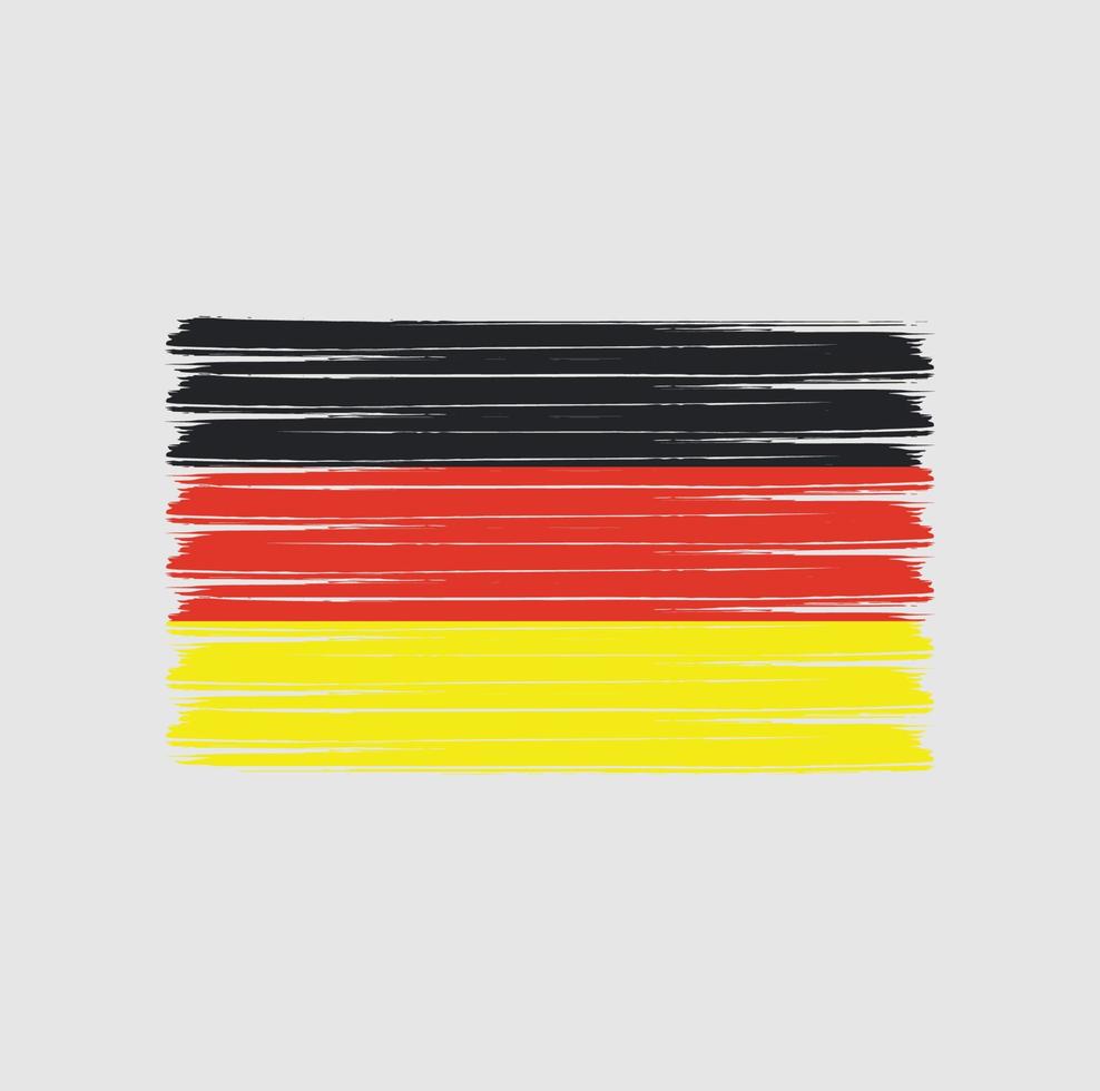 trazos de pincel de bandera de alemania. bandera nacional vector