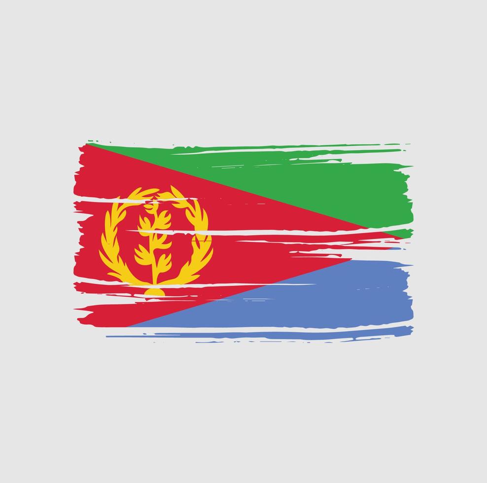 Eritrea Flag Brush. National Flag vector