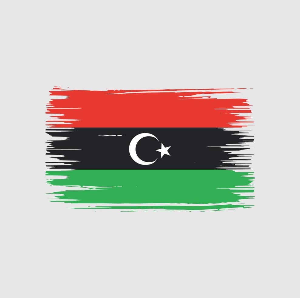 Libya Flag Brush Design. National Flag vector