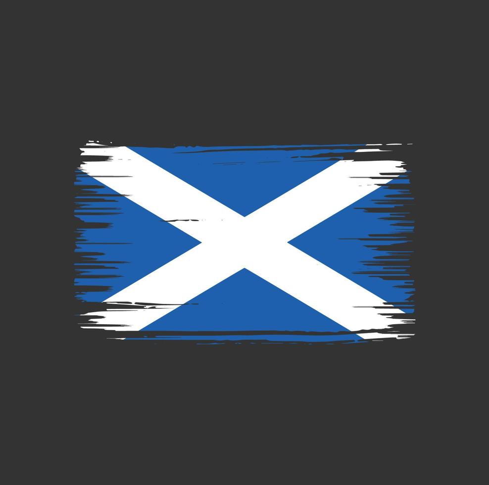 Scotland Flag Brush Design. National Flag vector