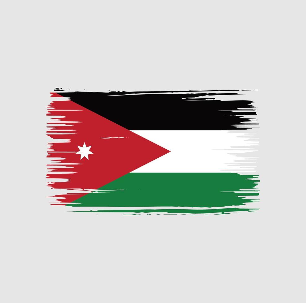 Jordan Flag Brush Design. National Flag vector