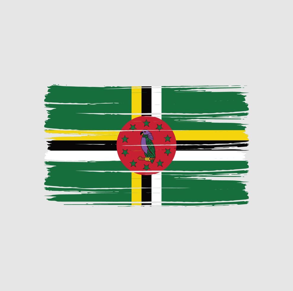 Dominica Flag Brush Strokes. National Flag vector