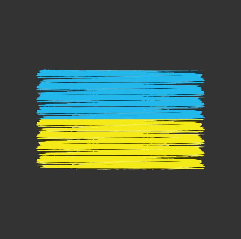 Ukraine Flag Brush Strokes. National Flag vector