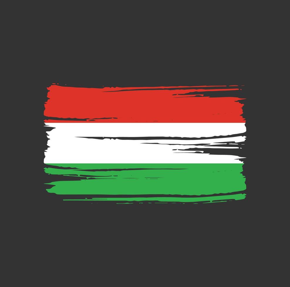 Hungary Flag Brush. National Flag vector