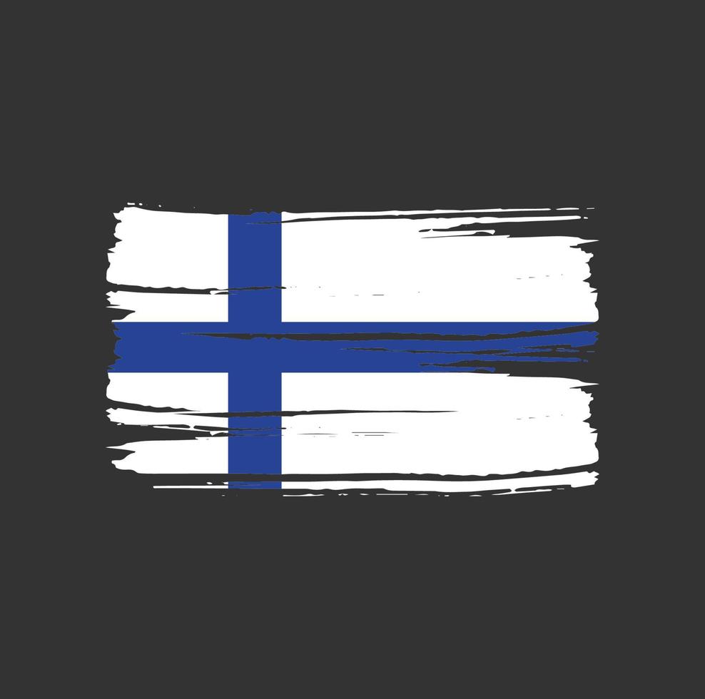 cepillo de bandera de finlandia. bandera nacional vector
