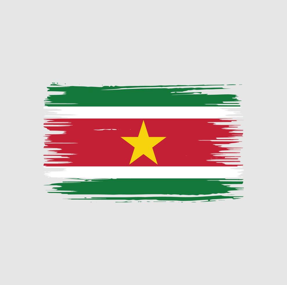 Suriname Flag Brush Design. National Flag vector