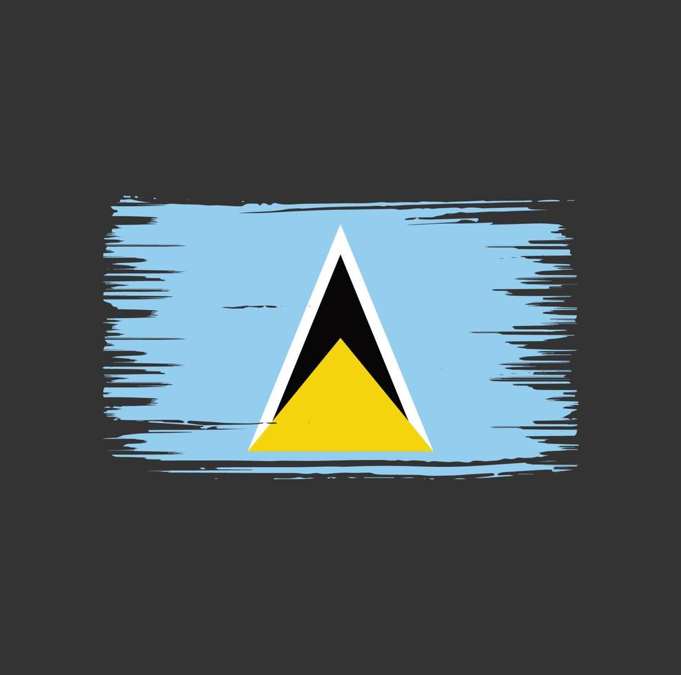 Saint Lucia Flag Brush Design. National Flag vector