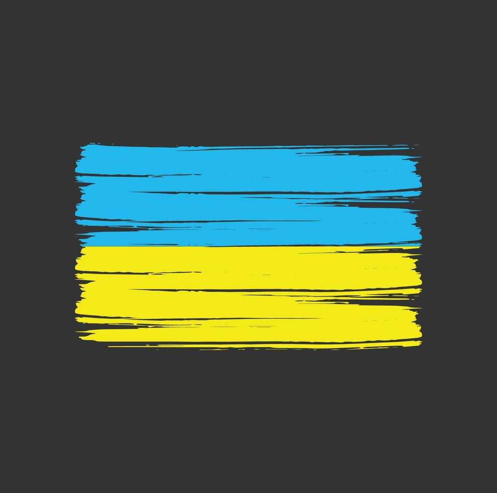 Ukraine Flag Brush Strokes. National Flag vector