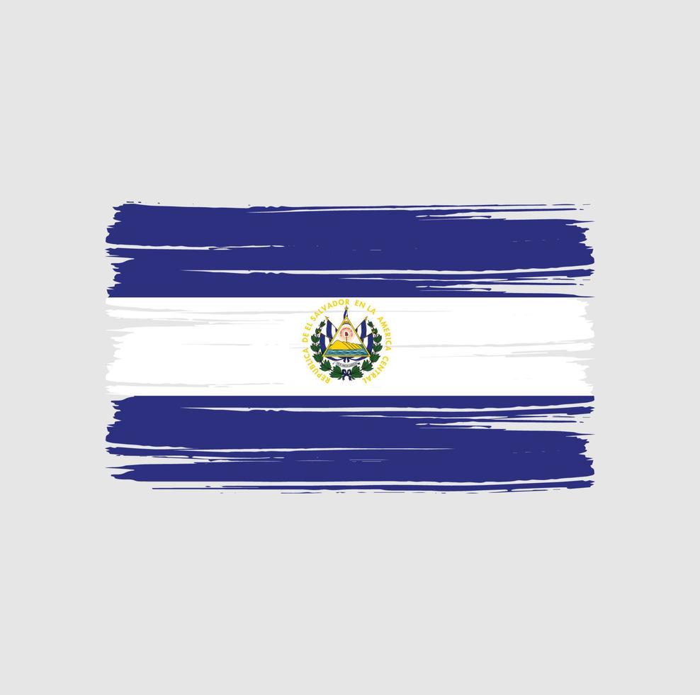 El Salvador Flag Brush Strokes. National Flag vector